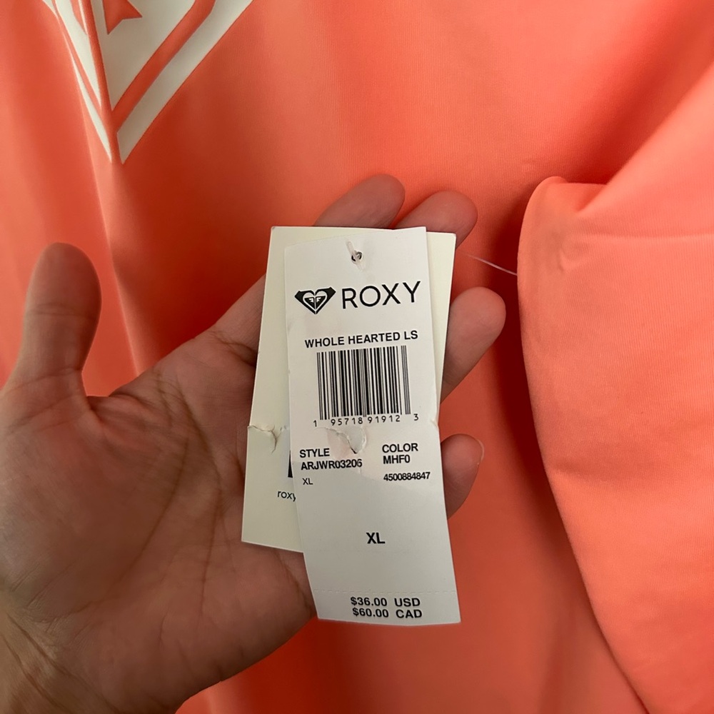 Roxy Peach Rashgaurd Long-sleeve Top - Picture 2 of 4